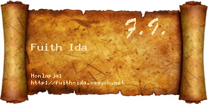 Fuith Ida névjegykártya