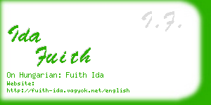 ida fuith business card
